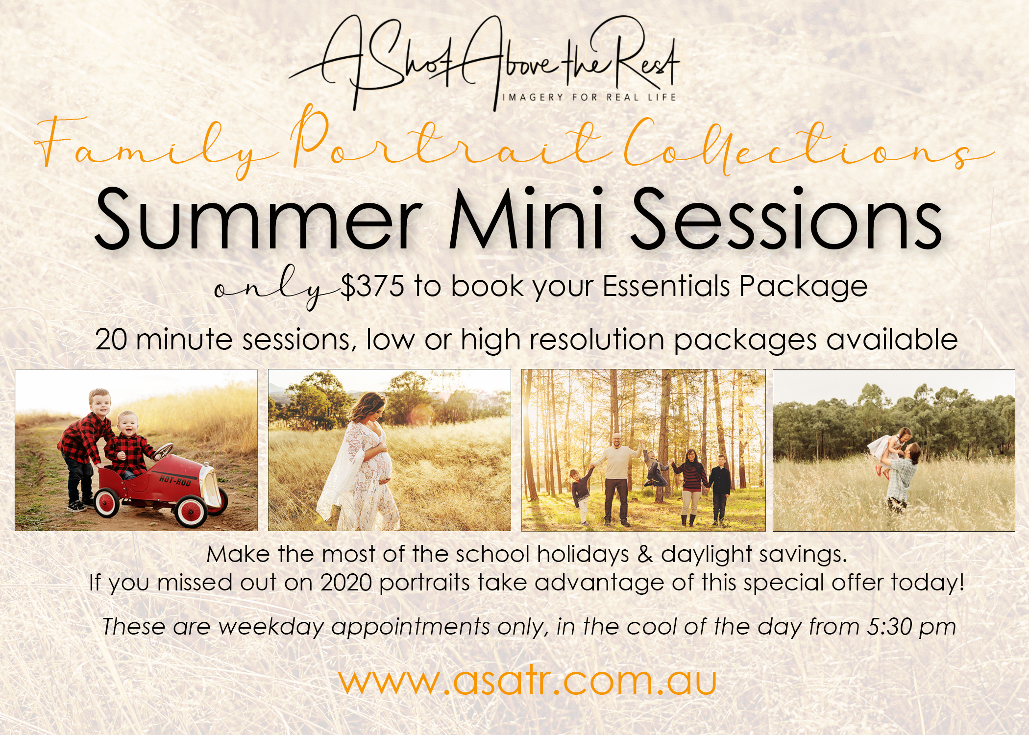 Summer Mini Sessions – FINAL DATES RELEASED
